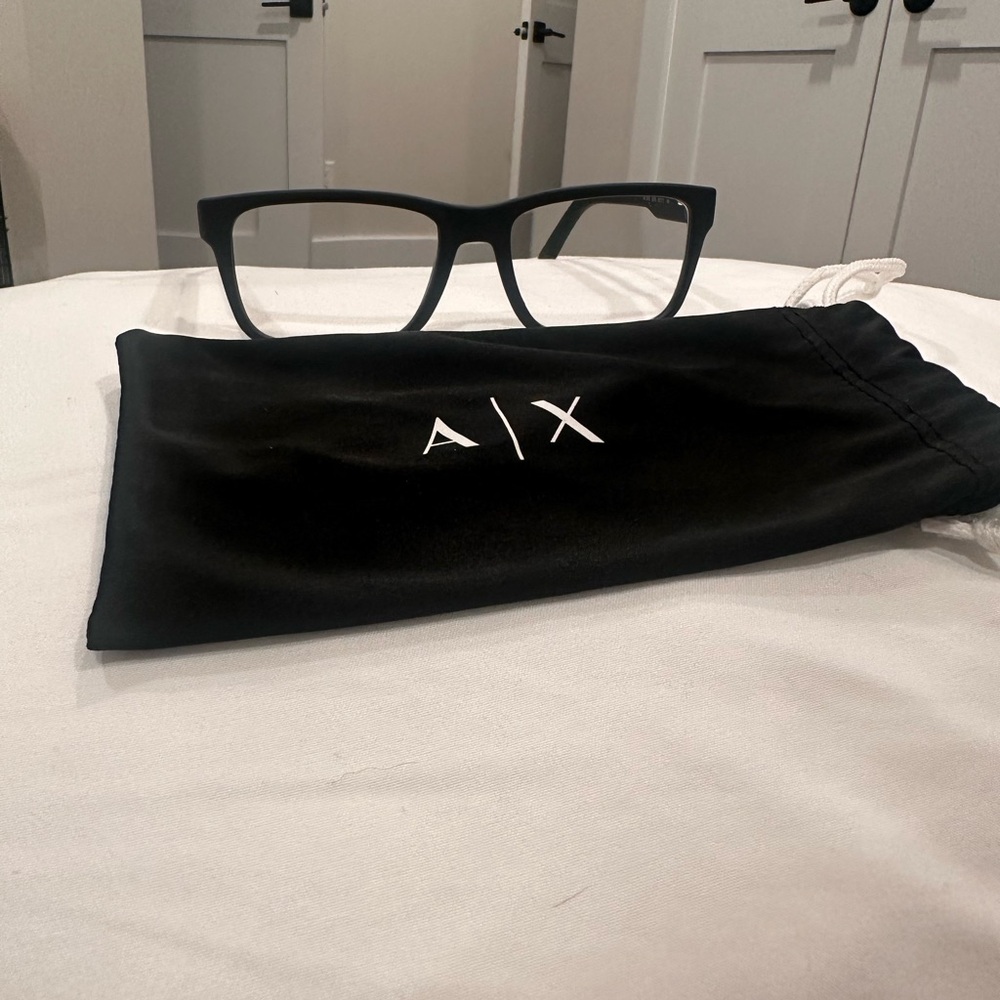 A|X Black Eyeglasses with Case